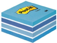 Post-it® Notes kubusblok pastelblå 76 mm x 76 mm 450 ark