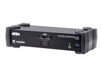 ATEN CS1822 KVMP Switch – Omkopplare för tangentbord/video/mus/ljud/USB – 2 x KVM/ljud/USB – 1 lokal användare – skrivbordsmodell