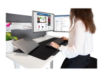 DELTACO OFFICE SW3067 - Musematte - med trådløs lading (10 W maks.) - 5 / 9 V - svart