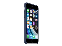 Apple - Baksidedeksel for mobiltelefon - lær - midnattsblå - for iPhone 7, 8, SE (2nd generation)