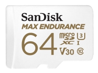 Bilde av Sandisk Max Endurance - Flashminnekort (microsdxc Til Sd-adapter Inkludert) - 64 Gb - Video Class V30 / Uhs-i U3 / Class10 - Microsdxc Uhs-i