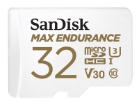 Bilde av Sandisk Max Endurance - Flashminnekort (microsdhc Til Sd-adapter Inkludert) - 32 Gb - Video Class V30 / Uhs-i U3 / Class10 - Microsdhc Uhs-i