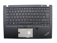 Sunrex – Ersättningstangentbord för bärbar dator – med ClickPad Trackpoint – bakgrundsbelyst – QWERTY – spanska – Europa – svart – FRU – med övre skydd – för ThinkPad T490s 20NX 20NY