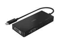 Belkin – Videoadapter – 24 pin USB-C hane till HD-15 (VGA) DVI-I HDMI DisplayPort hona – svart – stöd för 4K