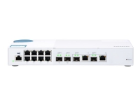 QNAP QSW-M408-2C - Switch - Styrt - 2 x 10 Gigabit SFP+ + 2 x kombo 10 Gigabit SFP+ + 8 x 10/100/1000 - stasjonær PC tilbehør - Nettverk - Switcher