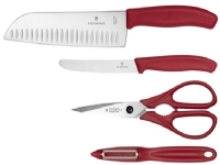 Victorinox Swiss Classic 4-delt kjøkkensett Rød Kjøkkenutstyr - Kniver og bryner - Kjøkkenkniver