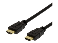 DELTACO HDMI-1040D-FLEX – Hög hastighet – HDMI-kabel med Ethernet – HDMI hane till HDMI hane – 4 m – stöd för 4K