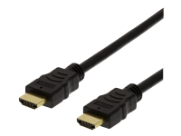 DELTACO HDMI-1010D-FLEX - High Speed - HDMI-kabel med Ethernet - HDMI hann til HDMI hann - 1 m - 4K-støtte PC tilbehør - Kabler og adaptere - Videokabler og adaptere