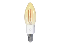 DELTACO SMART HOME SH-LFE14C35 - LED-glödlampa med filament - form: C35 - E14 - 4.5 W (motsvarande 40 W) - klass F - varmt vitt/kallt vitt ljus - 1800-6500 K
