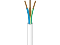 NKT Kabel rund PVC3G2,5 mm² H05VV-F vit 300/500Vring kabeldiameter 11,4 mm – (50 meter)
