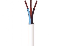 NKT Tilledning rund PVC 3×1,0 mm² H05VV-F sort 300/500V Ring kabeldiameter 8,0 mm – (100 meter)
