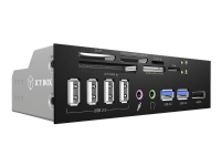 ICY BOX IB-863A-B – Kortläsare – 5,25 tum (CF 1 CF II MS MS PRO Microdrive MMC SD MS Duo xD RS-MMC microSD SDHC MS Micro microSDHC SDXC microSDXC) – USB 2.0