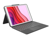 Bilde av Logitech Combo Touch - Tastatur Og Folio-kasse - Med Trackpad - Bagbelyst - Apple Smart Connector - Qwerty - Pan Nordic - Grafit - For Apple 10.2-inch Ipad (7. Generation, 8. Generation, 9. Generation)