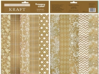 Happy Color Kraft dekorative papirblanding - 10 motiver 20x29 cm 10 ark Papir & Emballasje - Konvolutter og poser - Spesial konvolutter
