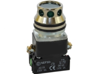 Promet Kontrollknapp 30 mm grønn med fjærretur og bakgrunnsbelysning 2Z 24V (W0-NEF30-KL 2X Z)