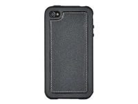 XtremeMac Leather – Fodral för mobiltelefon – silikon läder – svart – för Apple iPhone 4