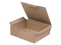 Postæske, 300x240x100 mm, brun - (50 stk.) Papir & Emballasje - Emballasje - Post- og Plakattesker
