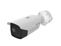 Hikvision DeepinView Temperaturscreening Termografisk Bullet Camera DS-2TD2637B-10/P - Termisk / nettverksovervåkingskamera - Innendørs - Farge (dag og natt) - 4 MP - 2688 x 1520 (optisk) / 384 x 288 (termisk) - Fast brennvidde - Lyd - Kompositt - LAN 10/100 - MJPEG, H.264, H.265 - DC 12 V / AC 24 V / PoE klasse 3 (DS-2TD2637B-10/P(O-STD)(B))