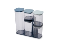 Joseph Joseph Podium, Sett, Rektangulær, Blå, Gjennomsiktig, Plastikk, 1900 ml, 1200 ml