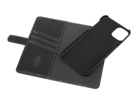 Essentials Wallet Detachable - Lommebok for mobiltelefon - ekte skinn - svart - for Apple iPhone 11 Pro Max Tele & GPS - Mobilt tilbehør - Deksler og vesker