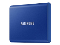 Samsung T7 MU-PC500H – SSD – krypterad – 500 GB – extern (bärbar) – USB 3.2 Gen 2 (USB-C-kontakt) – 256-bitars AES – indigo blue