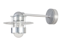 Louis Poulsen Albertslund Short - Vegg/taklampe - E27 - 100 W - blank, galvanisert