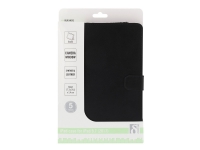 DELTACO IPD-2017-2 - Lommebok for nettbrett - veganlær - svart - 9.7 - for Apple 9.7-inch iPad (5. generasjon, 6. generasjon)