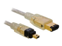 Delock – IEEE 1394-kabel – 6 pin FireWire (hane) till 4 pin FireWire (hane) – 1 m