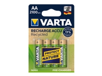 Varta Recharge Accu Recycled 56816 – Batteri 4 x AA-typ – NiMH – (uppladdningsbara) – 2100 mAh