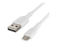Belkin BOOST CHARGE - USB-kabel - Micro-USB type B (hann) til USB (hann) - 1 m - hvit PC tilbehør - Kabler og adaptere - Datakabler