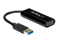 StarTech.com USB 3.0 to VGA Adapter - Slim Design - 1920x1200 - Video adapter - TAA-samsvar - USB-type A hann til HD-15 (VGA) hunn - 19 cm - svart - for P/N: MXT101MM PC-Komponenter - Skjermkort & Tilbehør - USB skjermkort