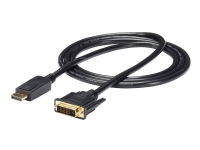 StarTech.com DisplayPort to DVI Cable - 6ft / 2m - 1920 x 1200 - M/M – DP to DVI Adapter Cable – Passive DisplayPort Monitor Cable (DP2DVI2MM6) - Adapterkabel - DVI-D (hann) til DisplayPort (hann) - 1.8 m - svart PC tilbehør - Kabler og adaptere - Adapter