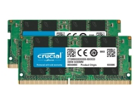 Crucial - DDR4 - sett - 16 GB: 2 x 8 GB - SO DIMM 260-pin - 3200 MHz / PC4-25600 - CL22 - 1.2 V - ikke-bufret - ikke-ECC PC-Komponenter - RAM-Minne - DDR4