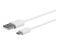 eSTUFF – USB-kabel – Micro-USB Typ A (hane) till USB (hane) – 1 m – vit