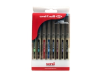 Rollerpen Uni-ball Eye UB-157 med 8 stk. ass. farver