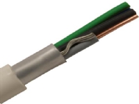 NEXANS Installationskabel skärmad halogenfri 4G1,5 mm² EQLQ EASY vit kabel diameter 9,5 mm – (50 meter)