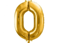 Party Deco Foil balloon. Number 0 86cm universal gold