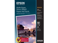 Epson - Matt - A4 (210 x 297 mm) - 167 g/m² - 50 ark papir - for EcoTank ET-2850, 2851, 2856, 4850, L6460 SureColor SC-P700, P900 WorkForce Pro WF-C5790 Papir & Emballasje - Hvitt papir - fotopapir