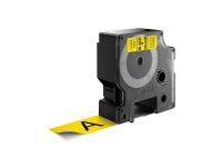 DYMO D1 - Selv-adhesiv - svart på gult - Rull (2,4 cm x 7 m) 1 kassett(er) merketape - for LabelMANAGER 500TS, PnP Papir & Emballasje - Markering - Etiketter og Teip