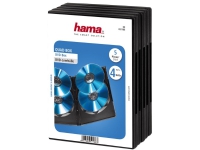 Hama DVD Quad Box – Lagring – DVD-fodral – svart (paket om 5)