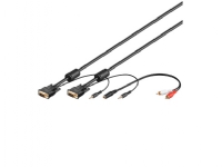 Goobay SVGA Audio Cable – 5m 5 m VGA (D-Sub) VGA (D-Sub) Audio 3.5 mm