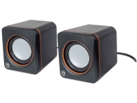 Manhattan 161435, 2.0 kanaler, Koblet med ledninger (ikke trådløs), 6 W, 90 - 20000 Hz, 4 O, Sort