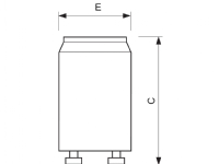 Philips S2 4-22W Belysningstartare Vit Plast fluorescent lamps with electromagnetic ballast 4 W 22 W