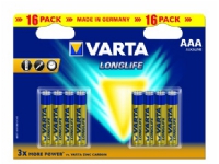 Varta BV-LL 16 AAA, Engangsbatteri, AAA, Alkalinsk, 16 stykker, Blå, Gult, 122 mm