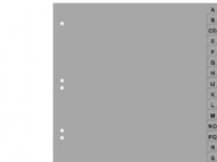 Produktfoto för Durable 651010, Alfabetiska registerflikar, Polypropylen (PP), Grå, Poträtt, A4, 230 mm