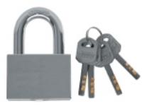 Modeco Cast iron shackle padlock 50mm MN-02-350