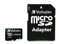 Bilde av Verbatim Premium - Flashminnekort (sd-adapter Inkludert) - 128 Gb - Uhs Class 1 / Class10 - 300x - Microsdxc Uhs-i