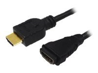 LogiLink High Speed with Ethernet – HDMI-förlängningskabel med Ethernet – HDMI hane till HDMI hona – 2 m