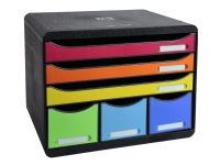 Skuffekabinet Exacompta Storebox Maxi med 6 skuffer, Harlekin Arkivering - Brevsortering - Brevkurver