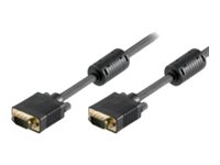 MicroConnect – VGA-kabel – HD-15 (VGA) (hane) till HD-15 (VGA) (hane) – 2 m – tumskruvar – svart